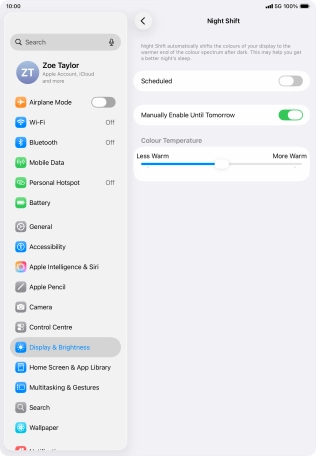 Press and drag the indicator below Press and drag the indicator below
