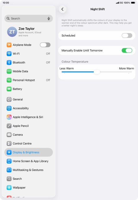 Press and drag the indicator below Press and drag the indicator below