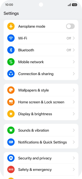 Press Sounds & vibration.