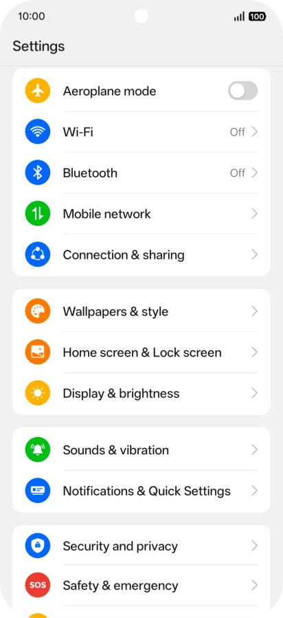 Press Sounds & vibration.