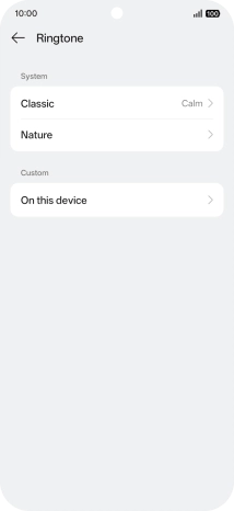 Press the required category.