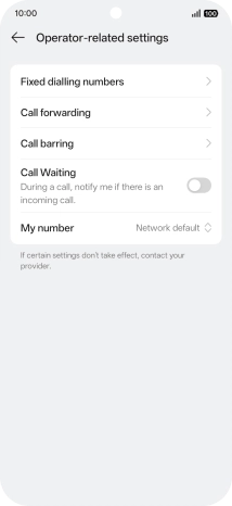 Press Call forwarding.