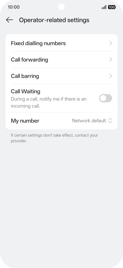 Press Call forwarding.