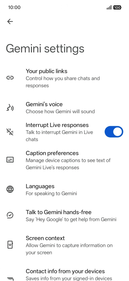 Follow the instructions on the screen to select the required settings.