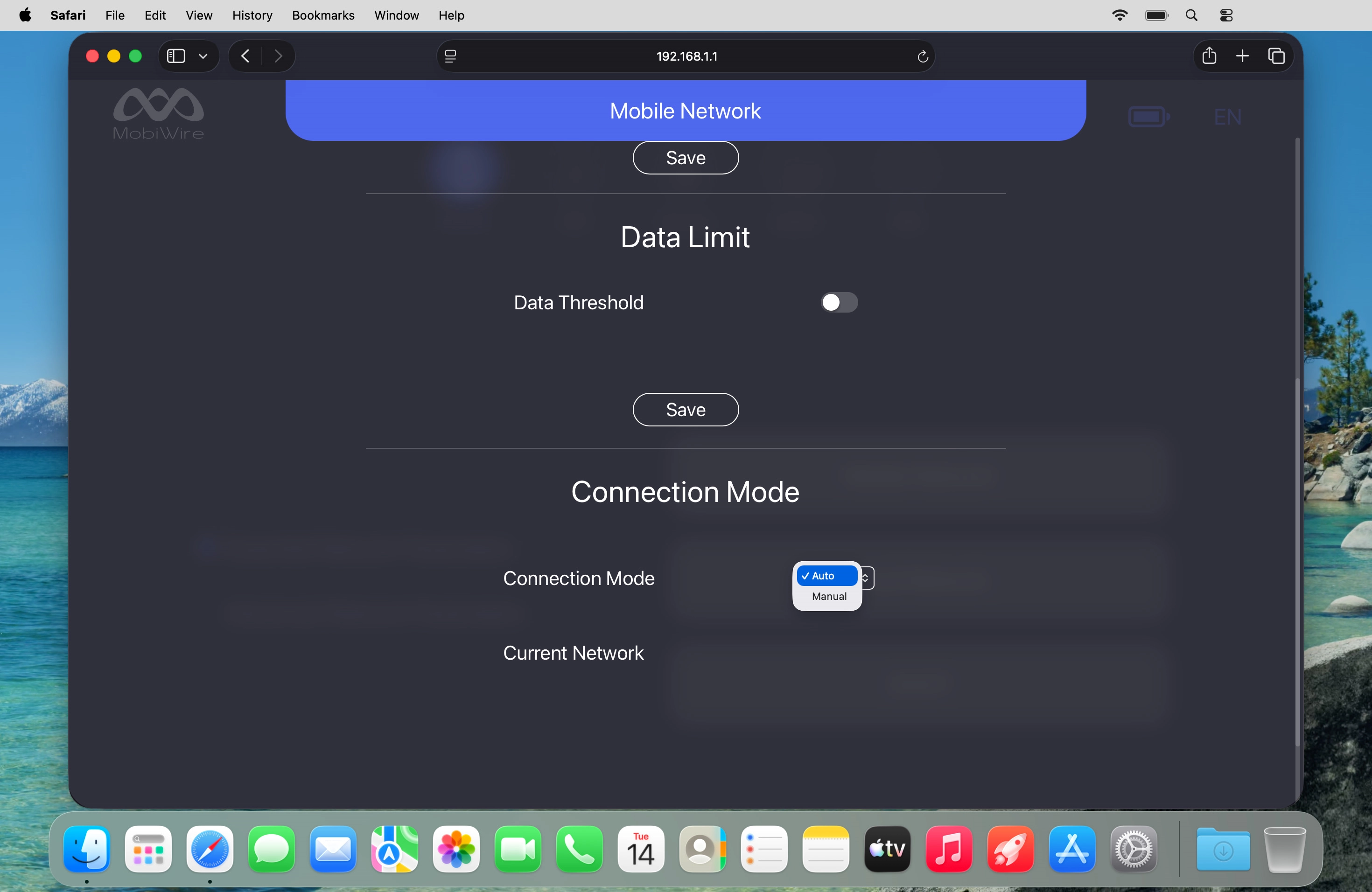 Click Manual and wait while your router searches for available networks.