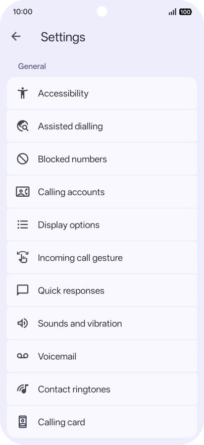 Press Calling accounts.