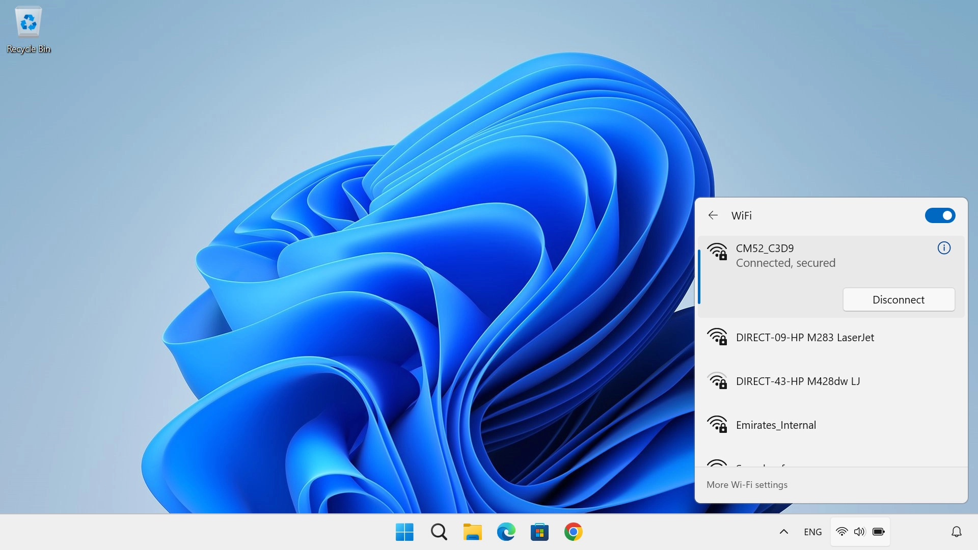 Click More Wi-Fi settings.