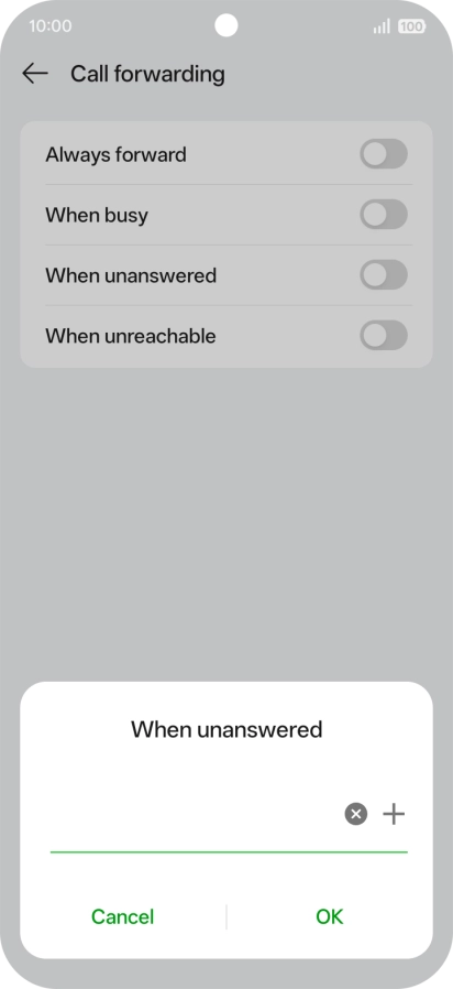 Key in +61414121121 and press OK.