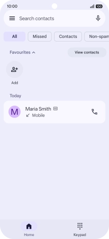 Press the menu icon.