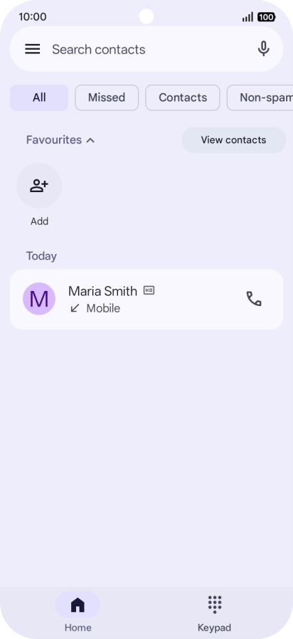 Press the menu icon.