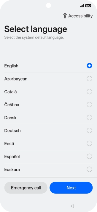 Press the required language.