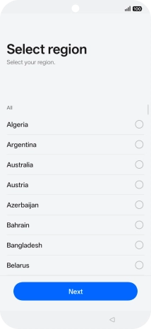 Press the required country or area.