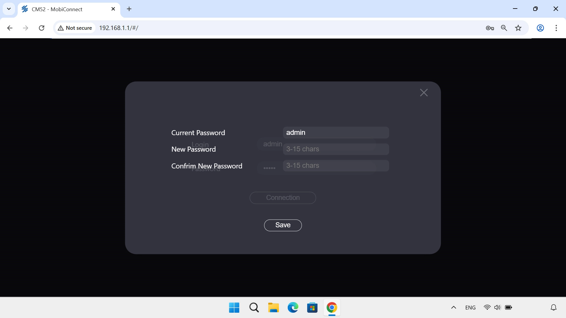 Click the field next to 