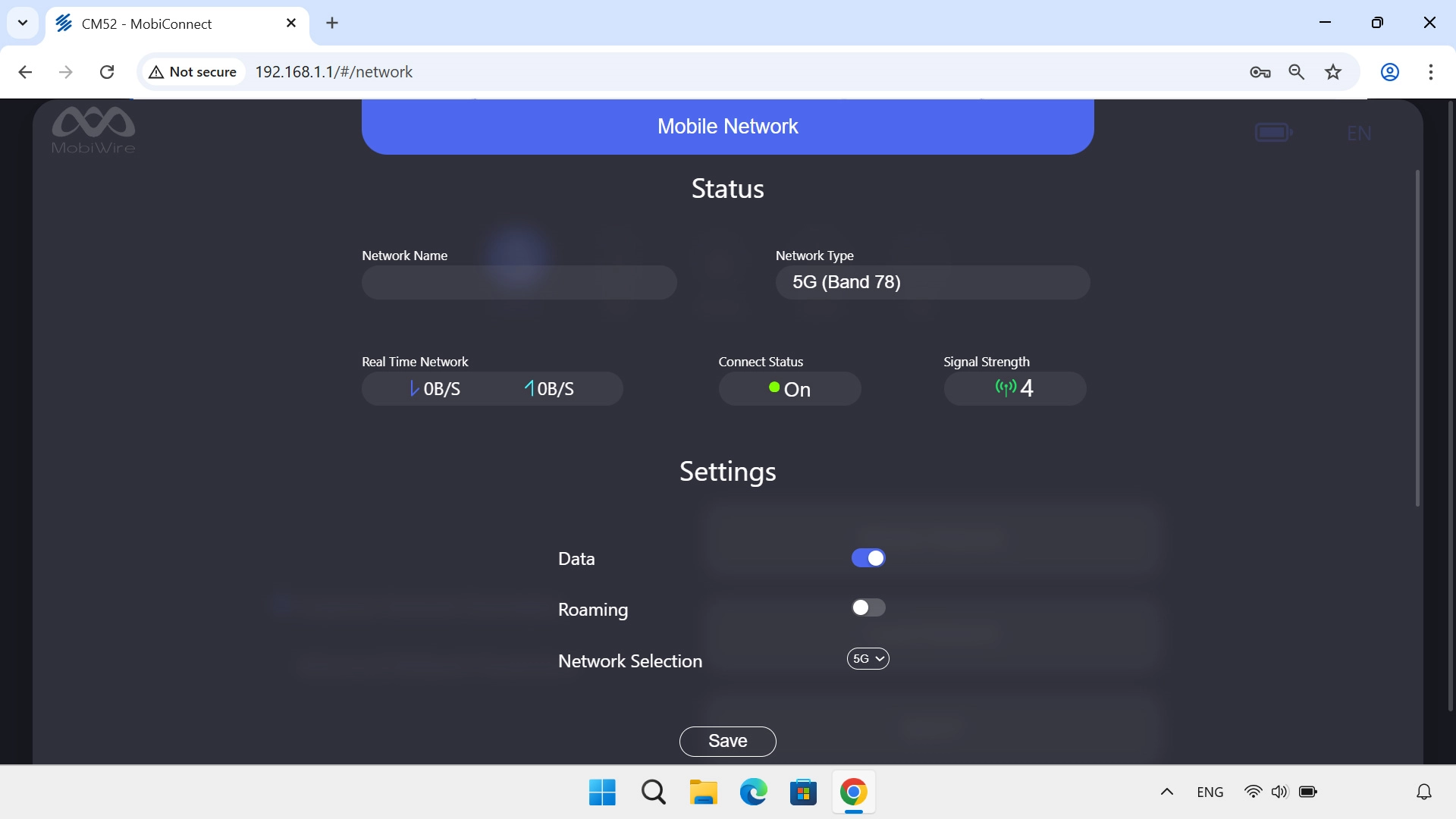 Click the drop down list next to 
