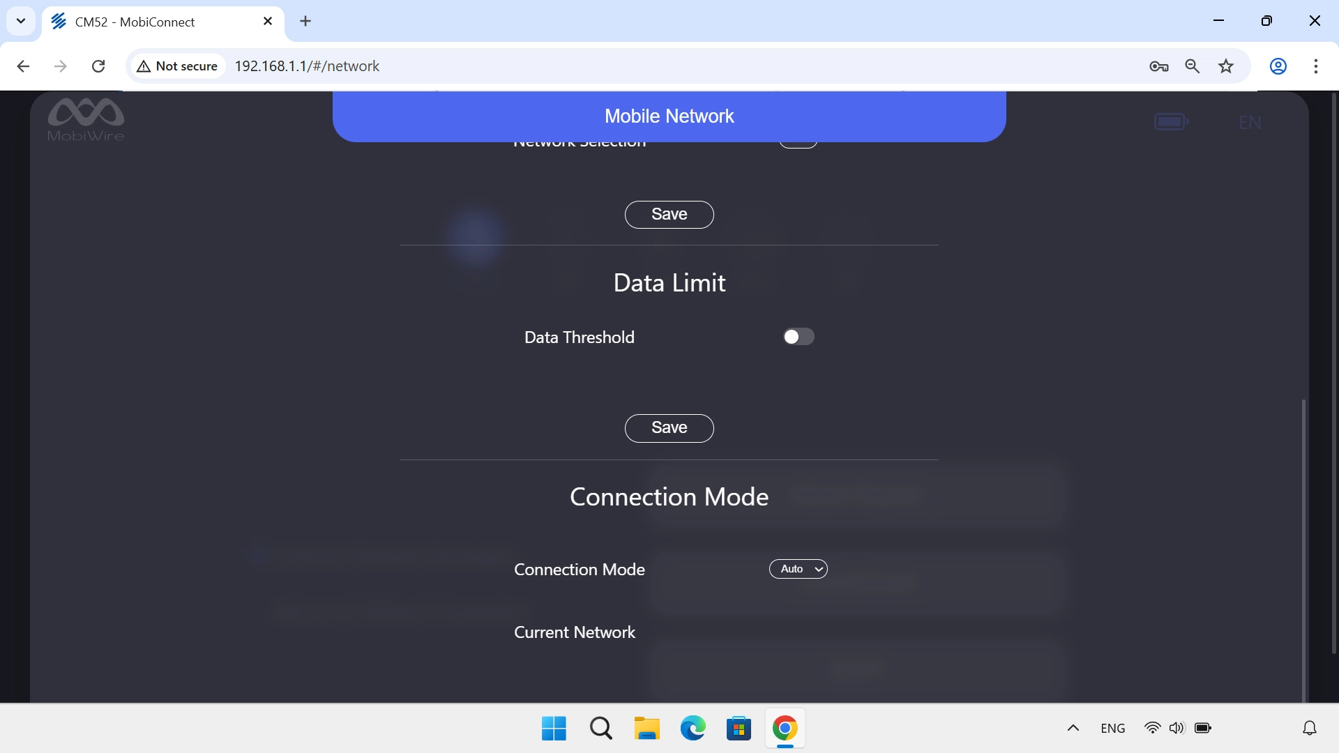Click the drop down list next to 
