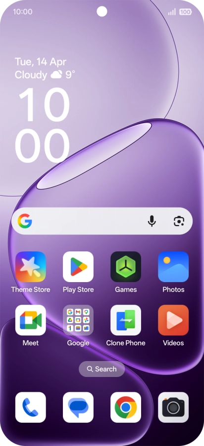 Slide your finger downwards starting from the top right side of the screen.