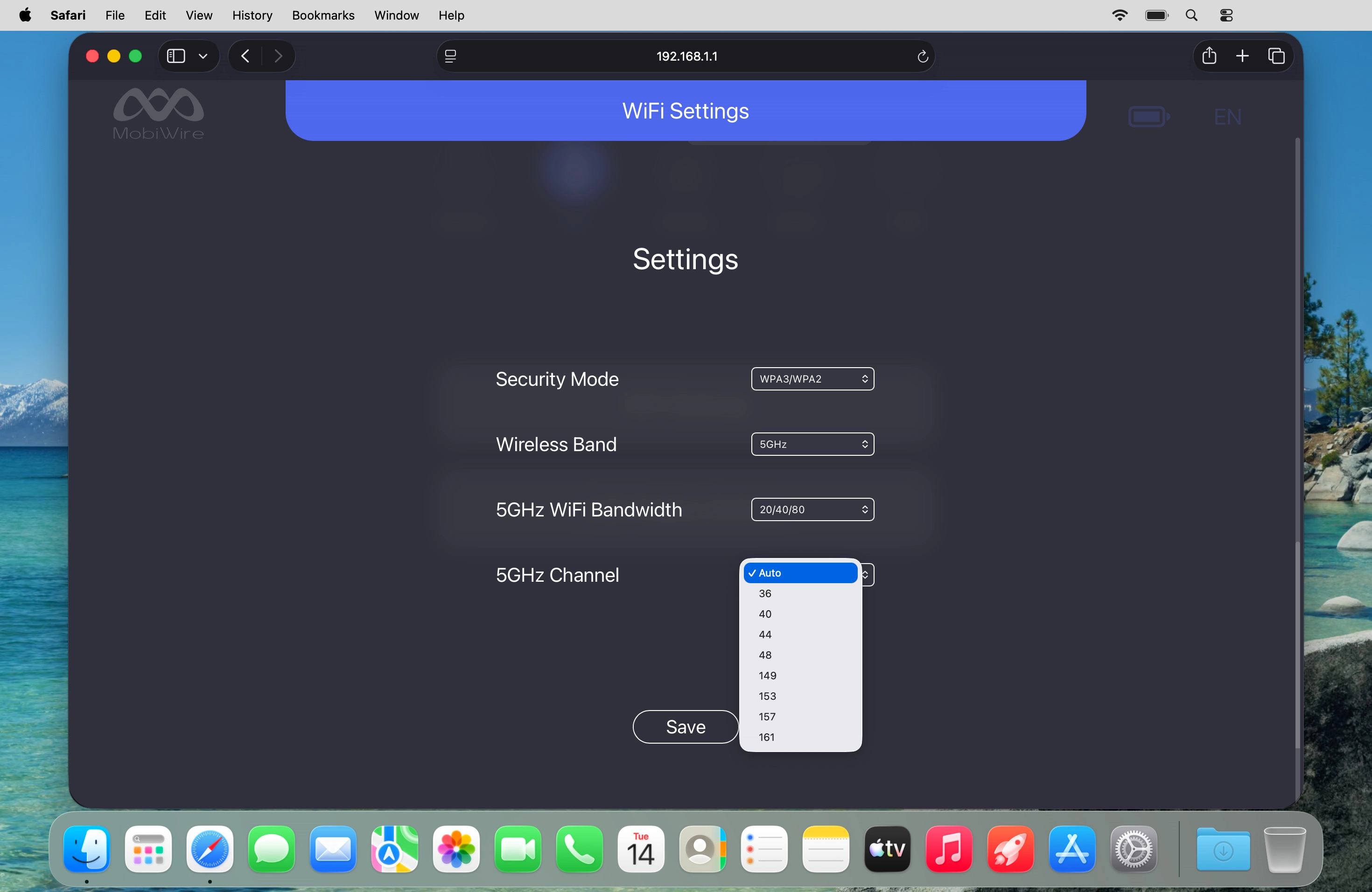 Click the required channel.