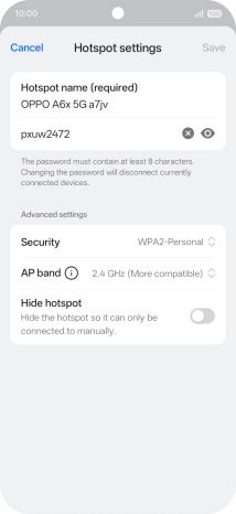 Press the field below 