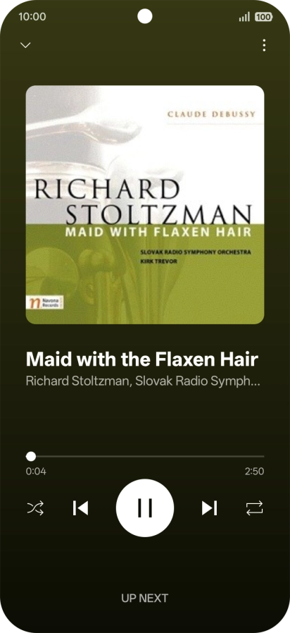 Press arrow right to go to the next audio file.