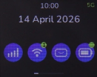 When the battery charging icon is displayed, the battery is charging.