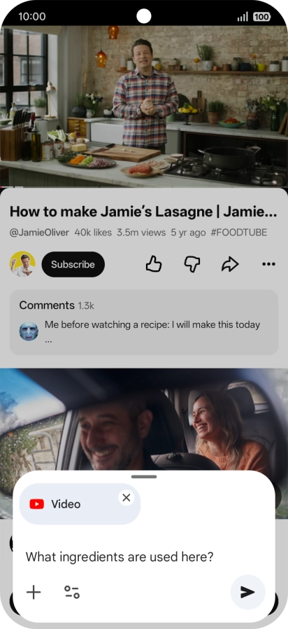 Follow the instructions on the screen to type or speak the required question for the video.
