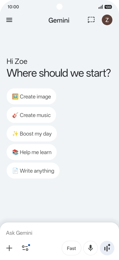 Press the profile icon.