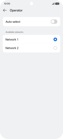 Press the required network.