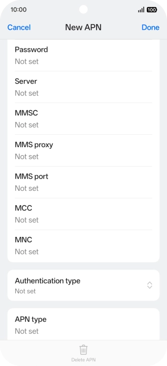 Press the field below 
