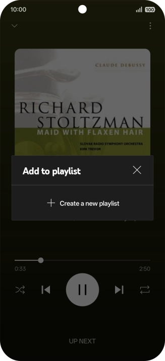Press Create a new playlist.