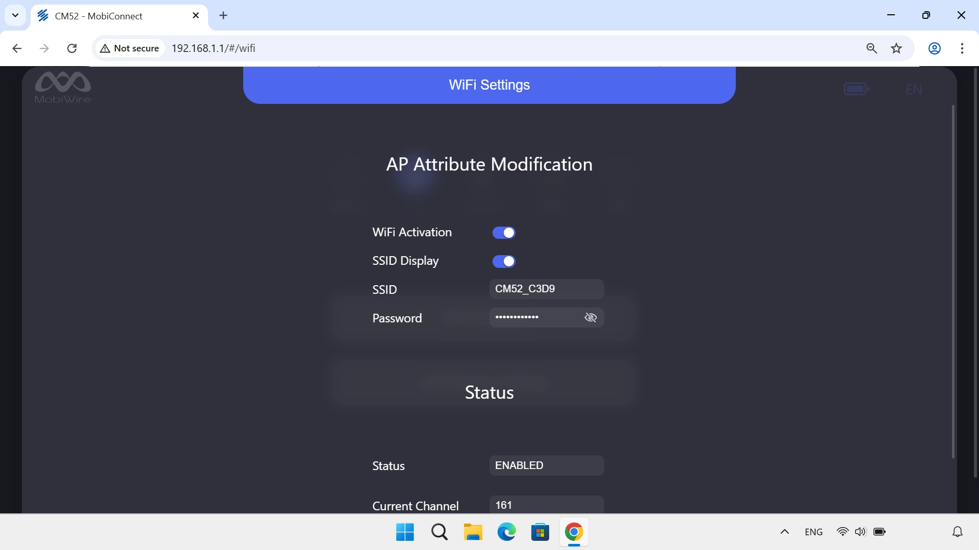 Click the field next to 