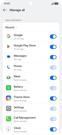 Press the drop down list.