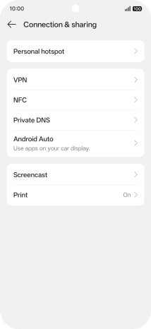 Press Personal hotspot.