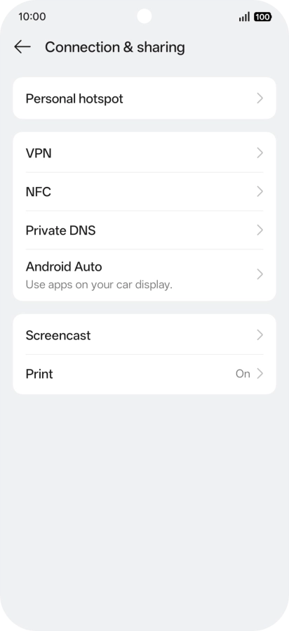 Press Personal hotspot.
