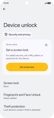 Press Fingerprint and Face Unlock.