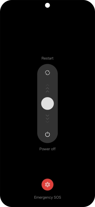 Press and drag the circle downwards.