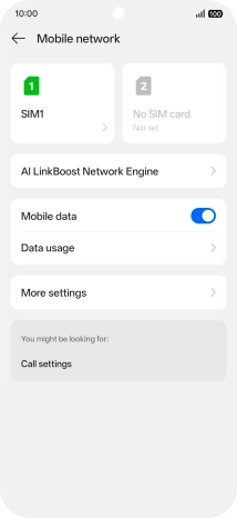 Press the name of the SIM.
