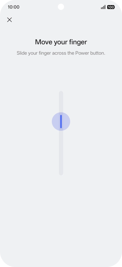 Follow the instructions on the screen to create the phone lock code using your fingerprint.