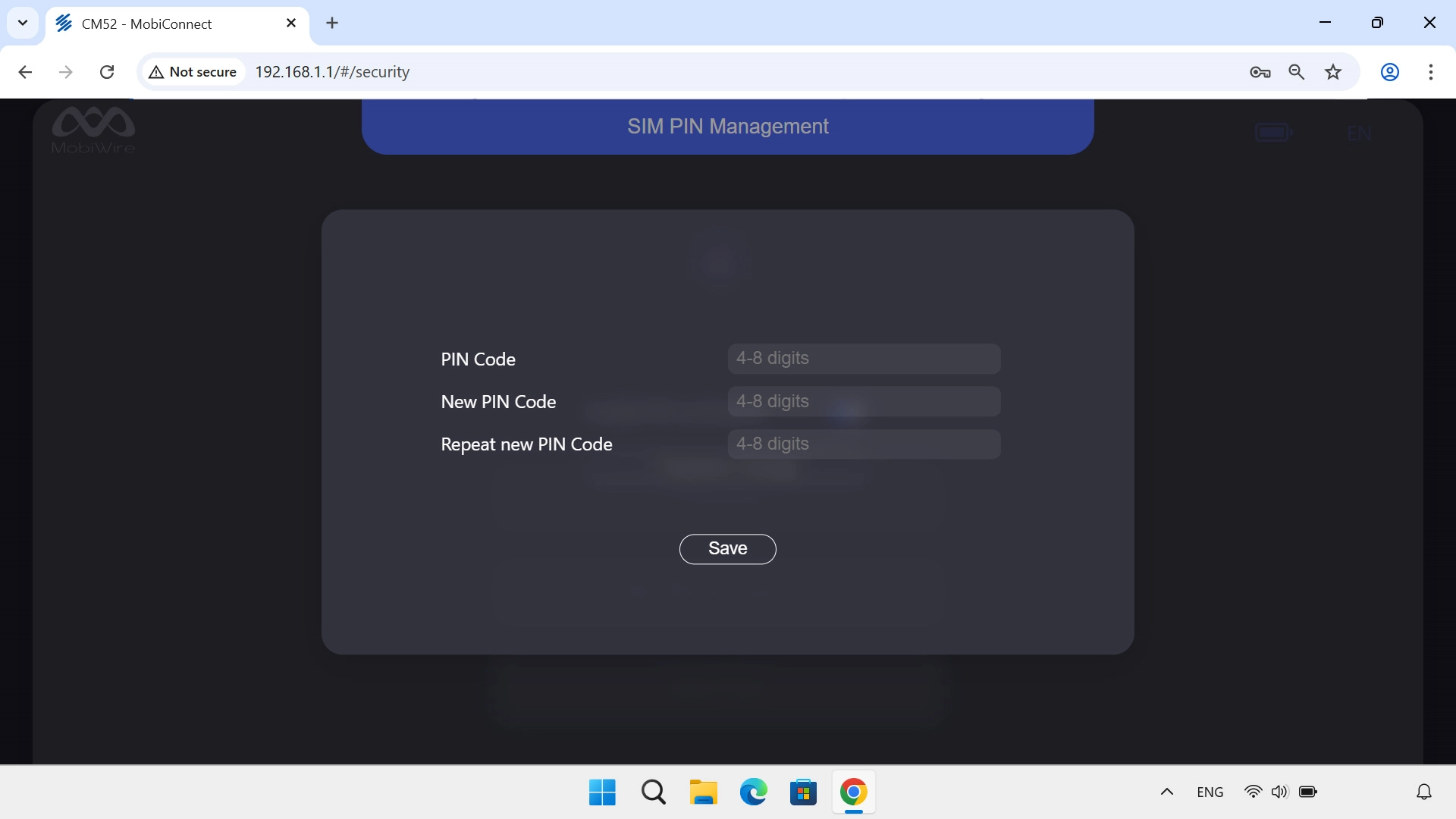 Click the field next to 