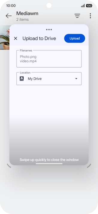 Press the field below 