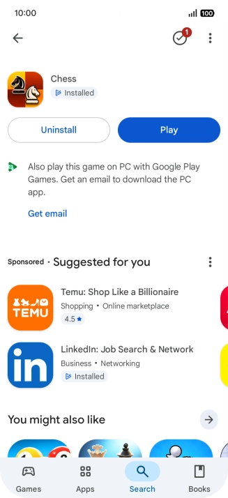 Slide your finger upwards starting from the bottom of the screen to return to the home screen.