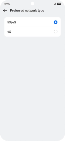 Press the required network.