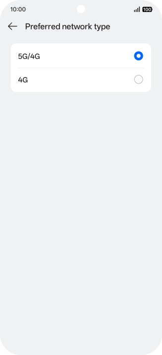 Press the required network.