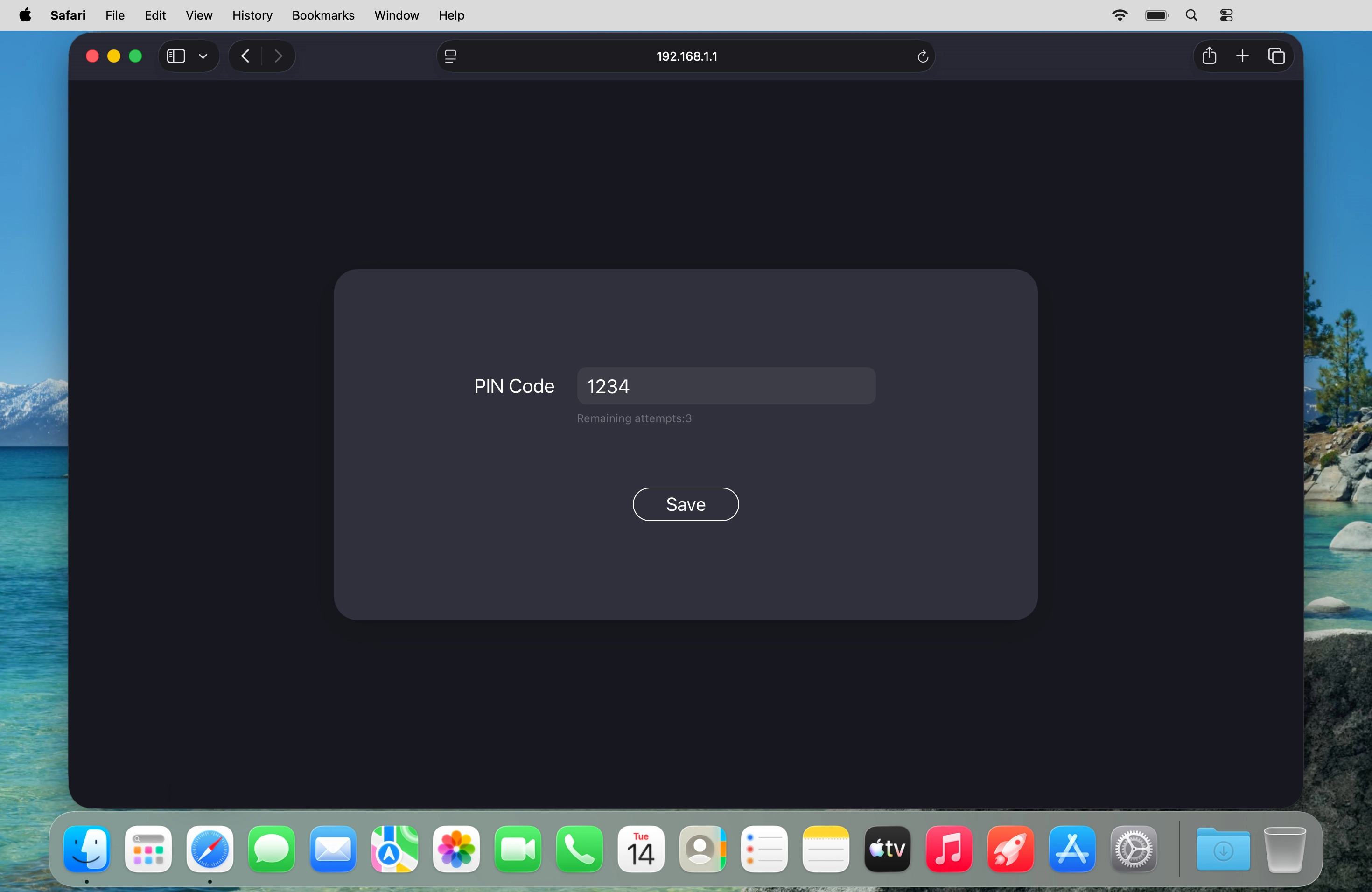 If your SIM is PIN protected, key in your PIN and click Save.