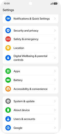 Press Users & accounts.