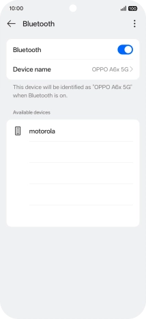 Press the required Bluetooth device and follow the instructions on the screen to pair the device with your phone.