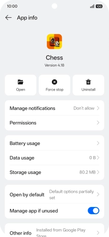 Press Storage usage.