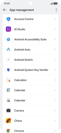 Press the required app.