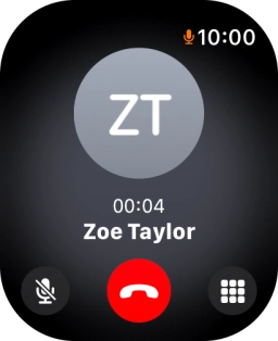 Press the end call icon.