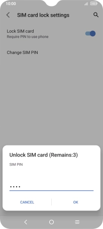 Key in your PIN and press OK.