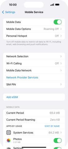Press Mobile Data Network.